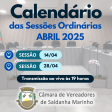 Notcia: Calendrio das Sesses Ordinrias em Abril